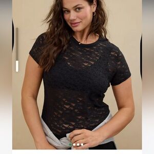 Aerie Lace Vintage T-Shirt xs never worn